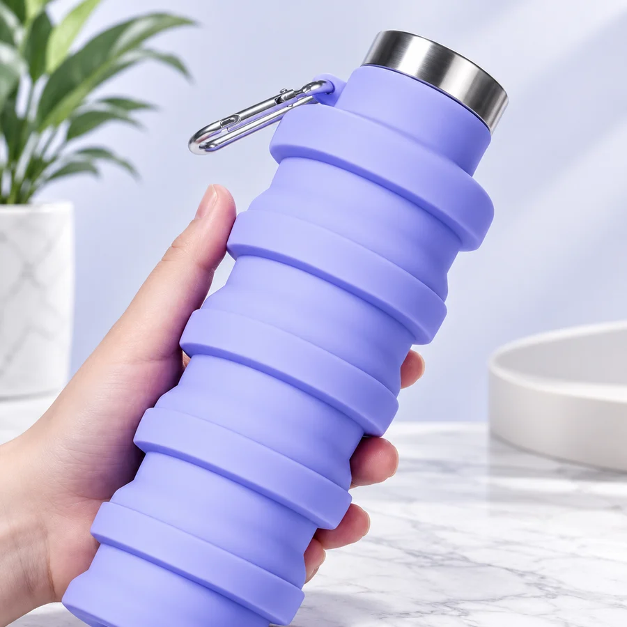The bottle held in one hand