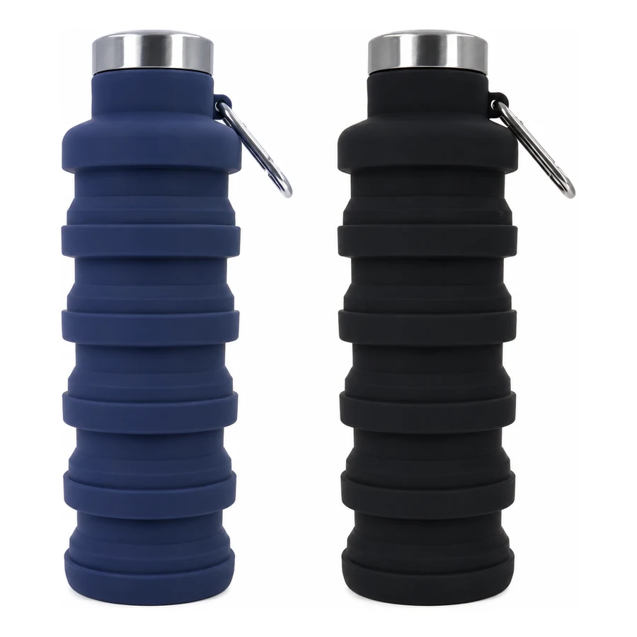 Two collapsible water bottles